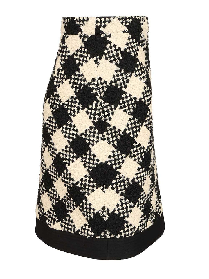 Valentino Garavani Damier Tweed Skirt Gonne - Multicolor | 4ae40449f64f3f216e82aa07fb98405a061e1b47