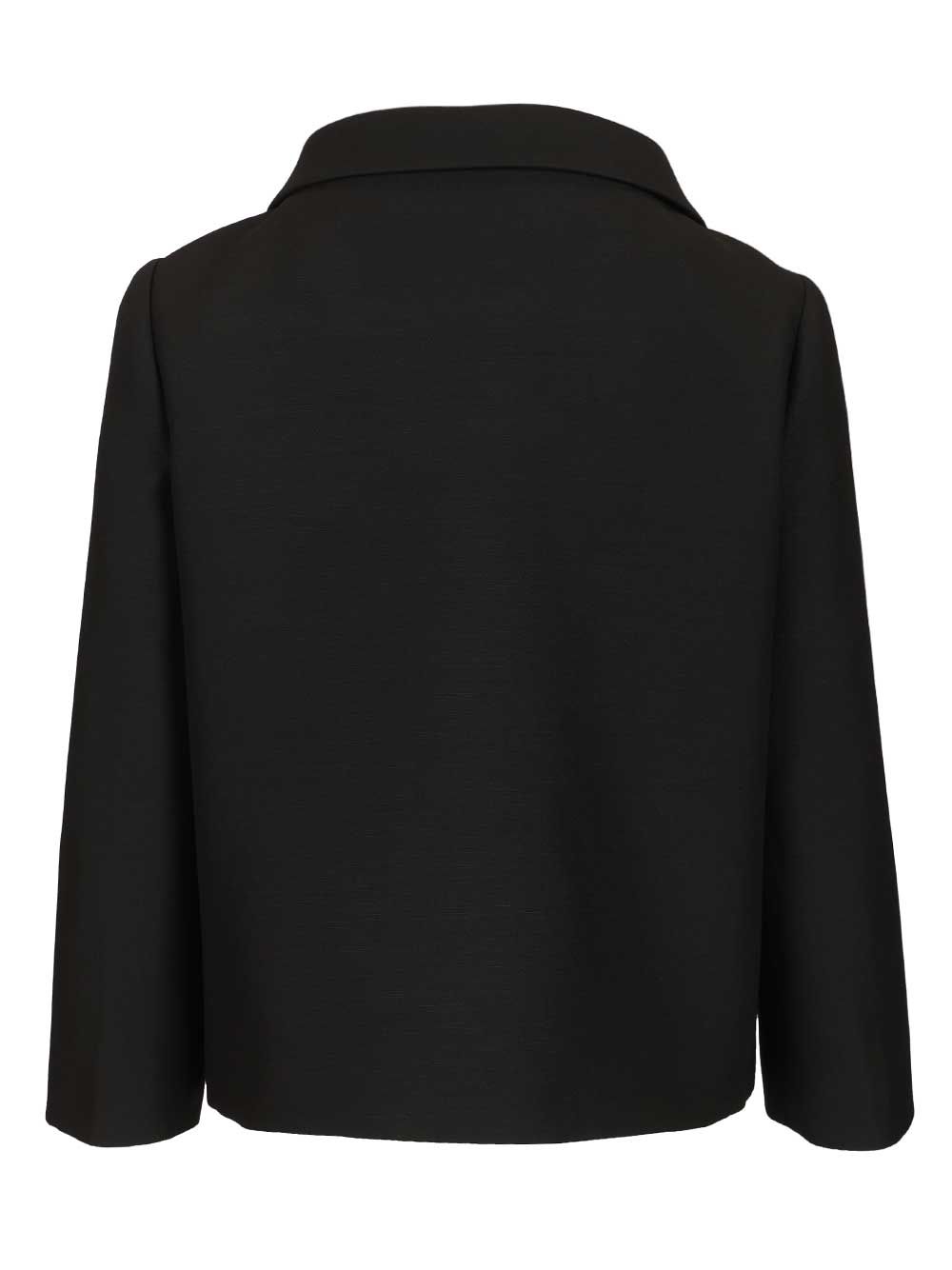 Valentino Garavani Crepe Jacket Giacche - Nero | bd2836493feecc86364418d533061f666f93b07f