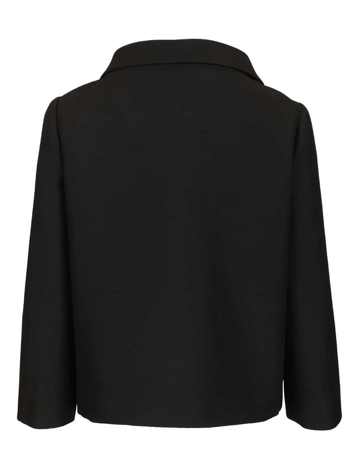 Valentino Garavani Crepe Jacket Giacche - Nero | bd2836493feecc86364418d533061f666f93b07f