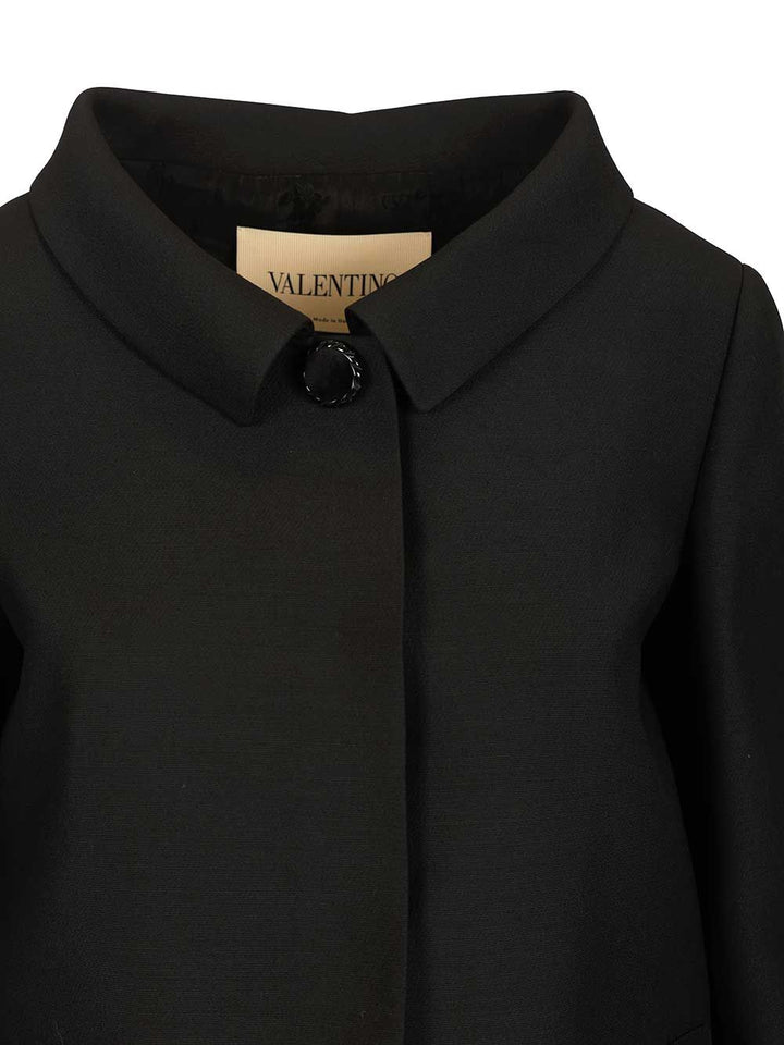 Valentino Garavani Crepe Jacket Giacche - Nero | 0f017ec90c617d88404b92faddf70a0837c1fa3c