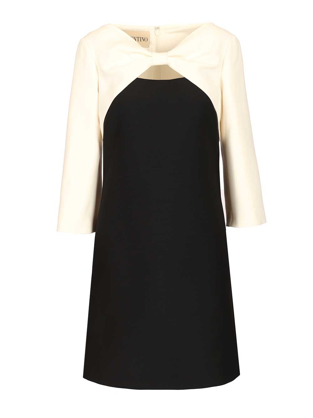 Valentino Garavani Mini Cut-Out Crepe Dress Abiti - Nero | 306cb97a82f43625a3ef2a09248ebc2a54185a2e