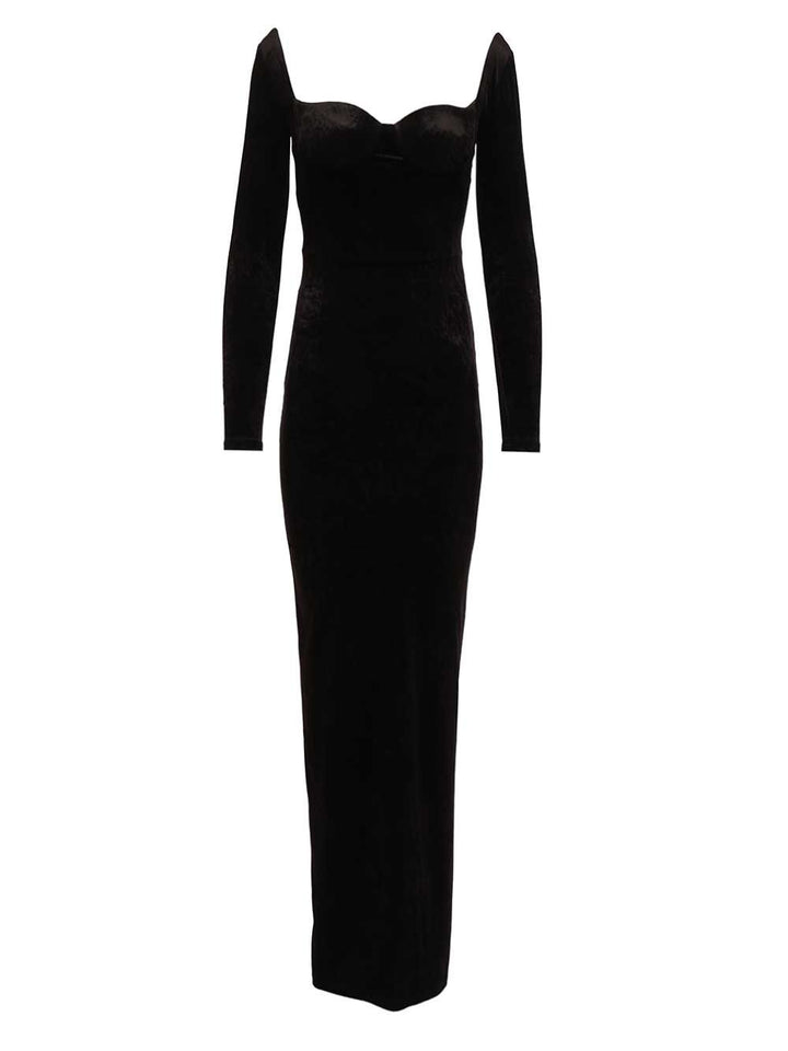 Balenciaga Off-The-Shoulder Maxi Dress Abiti - Nero | 6dd15930456ef9757dfdc684aca37f3d41a427f5