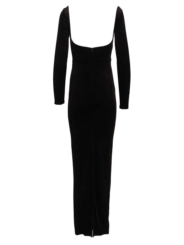 Balenciaga Off-The-Shoulder Maxi Dress Abiti - Nero | 089f7ab2e4c23a03fc92d547a133fa4716e756b1