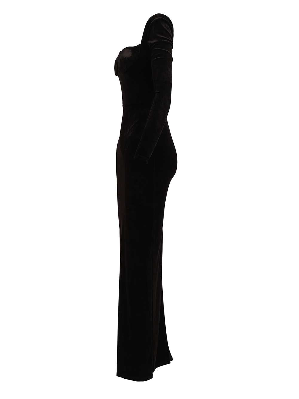 Balenciaga Off-The-Shoulder Maxi Dress Abiti - Nero | 4e91a21c419e1db1b502577f5a18aa5d12040a39