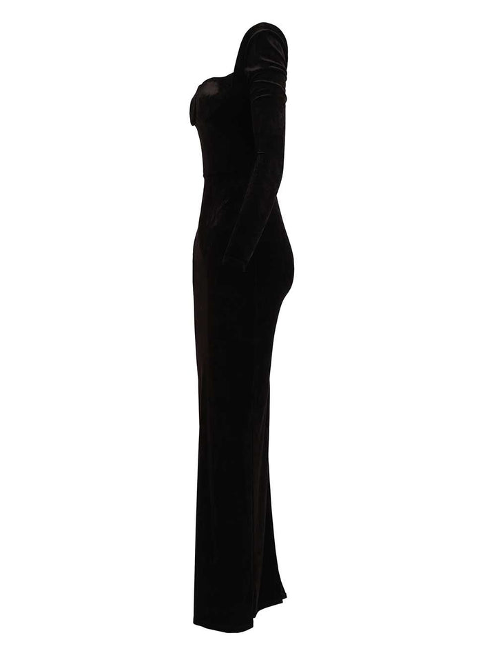 Balenciaga Off-The-Shoulder Maxi Dress Abiti - Nero | 4e91a21c419e1db1b502577f5a18aa5d12040a39