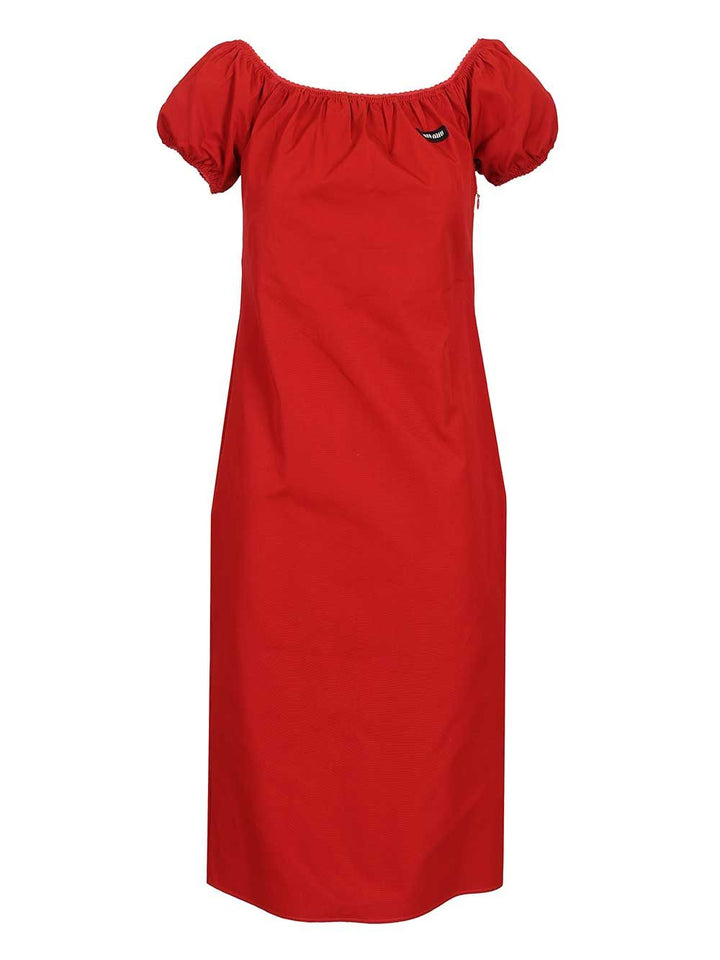 Miu Miu Cotton Midi Dress Abiti - Rosso | 4ebb718e7e1bba6c7618a6195d39e207de08bf51