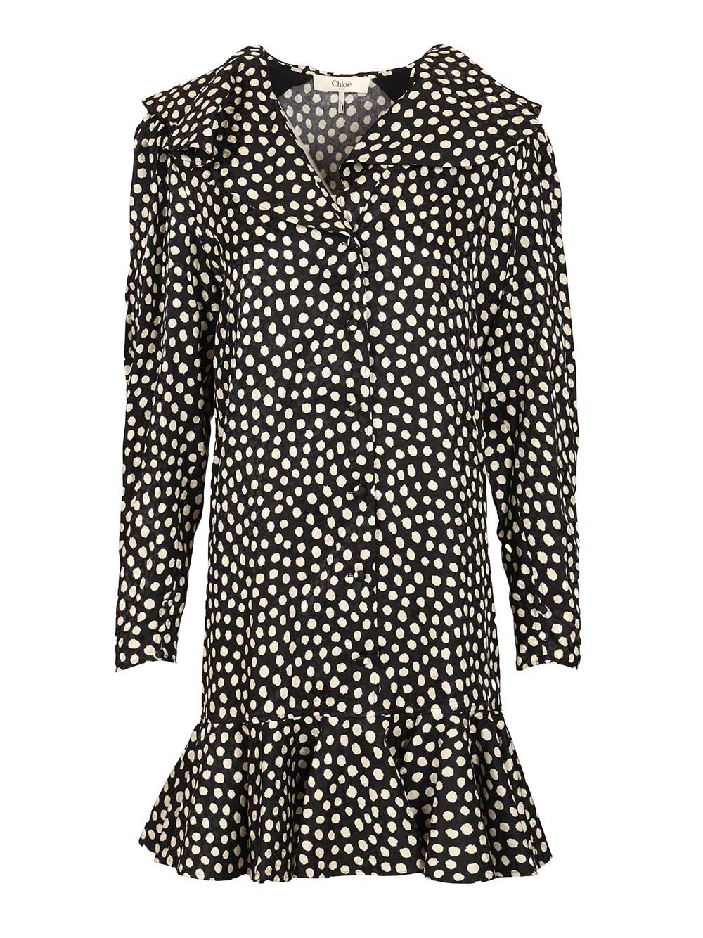 Chloe' Long-Sleeved Mini Dress Abiti - Nero | aa155031f4f68fdb0939400061f6b8a5d7f92925
