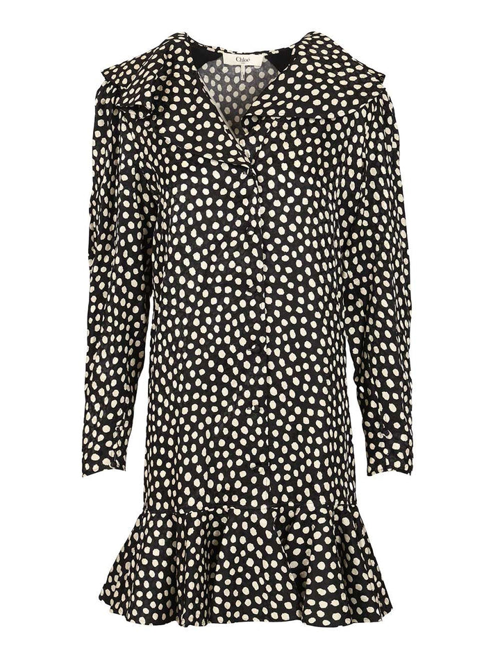 Chloe' Long-Sleeved Mini Dress Abiti - Nero | aa155031f4f68fdb0939400061f6b8a5d7f92925