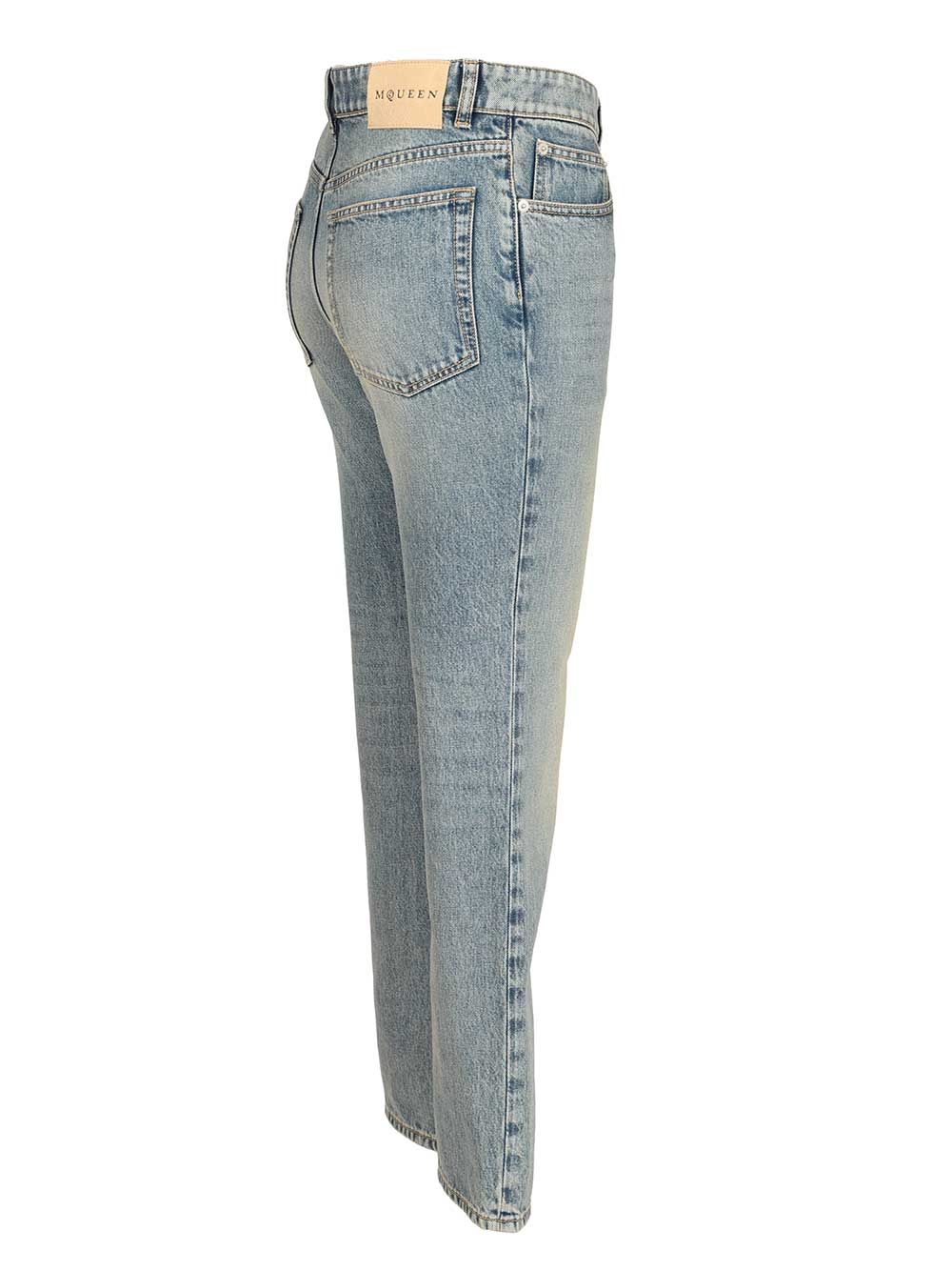 Mcqueen Straight-Leg Jeans - Blu | 90333d89517c052a8246571722bf6d1500537485
