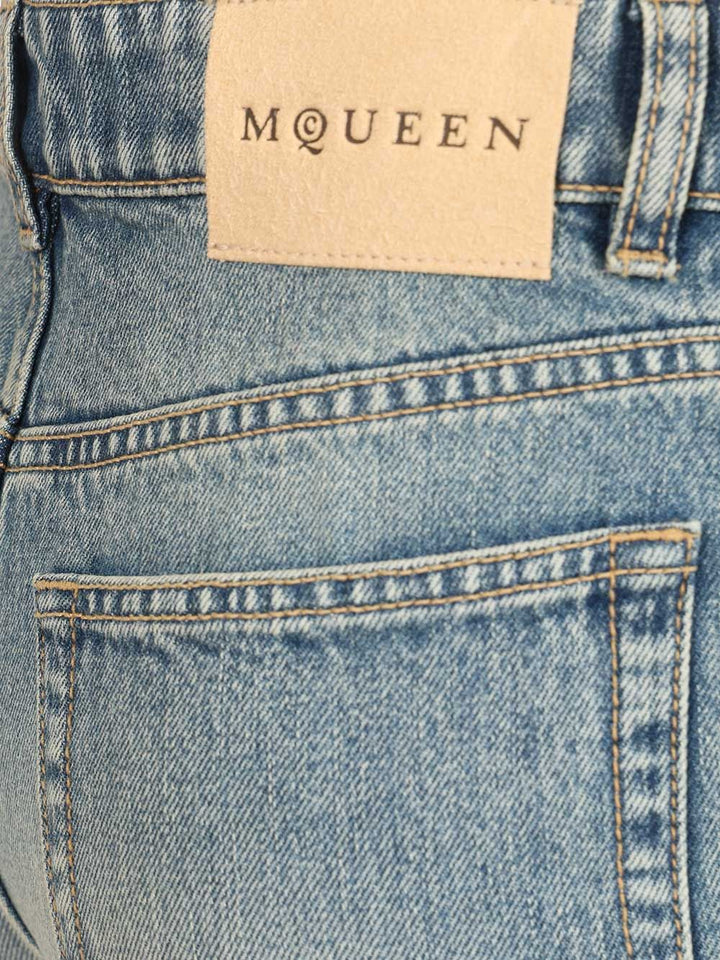Mcqueen Straight-Leg Jeans - Blu | 62804e01297cbddd553f8f13154778180639d587