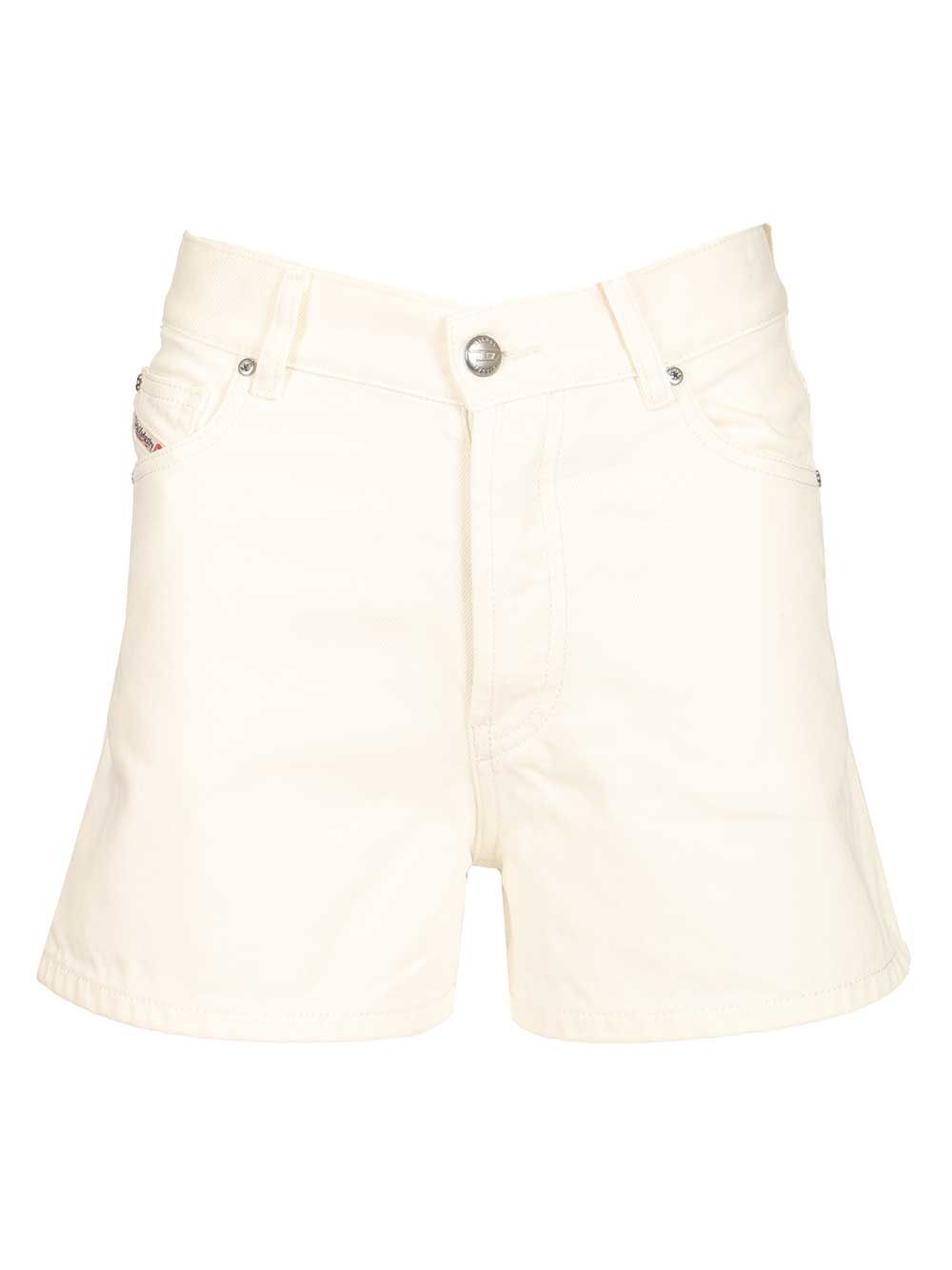 Diesel White Cotton Denim Shorts Trousers - Bianco | f045f08c5547e6963c6c398384ab03533a6ec812