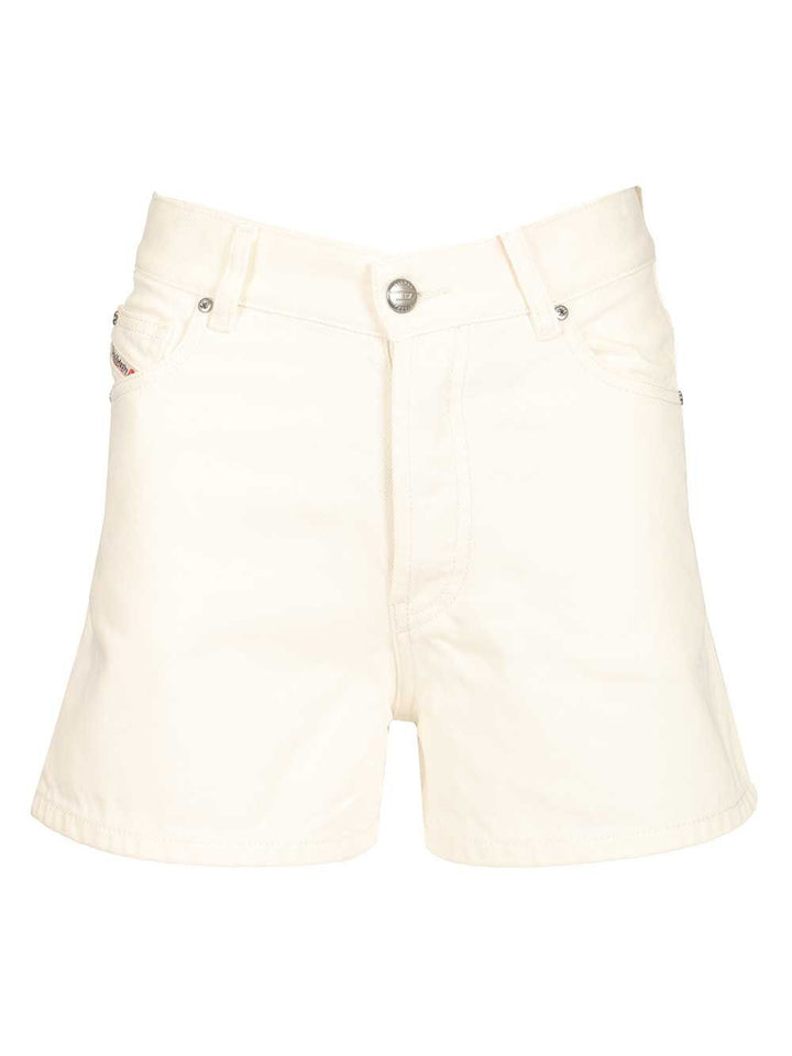 Diesel White Cotton Denim Shorts Trousers - Bianco | f045f08c5547e6963c6c398384ab03533a6ec812