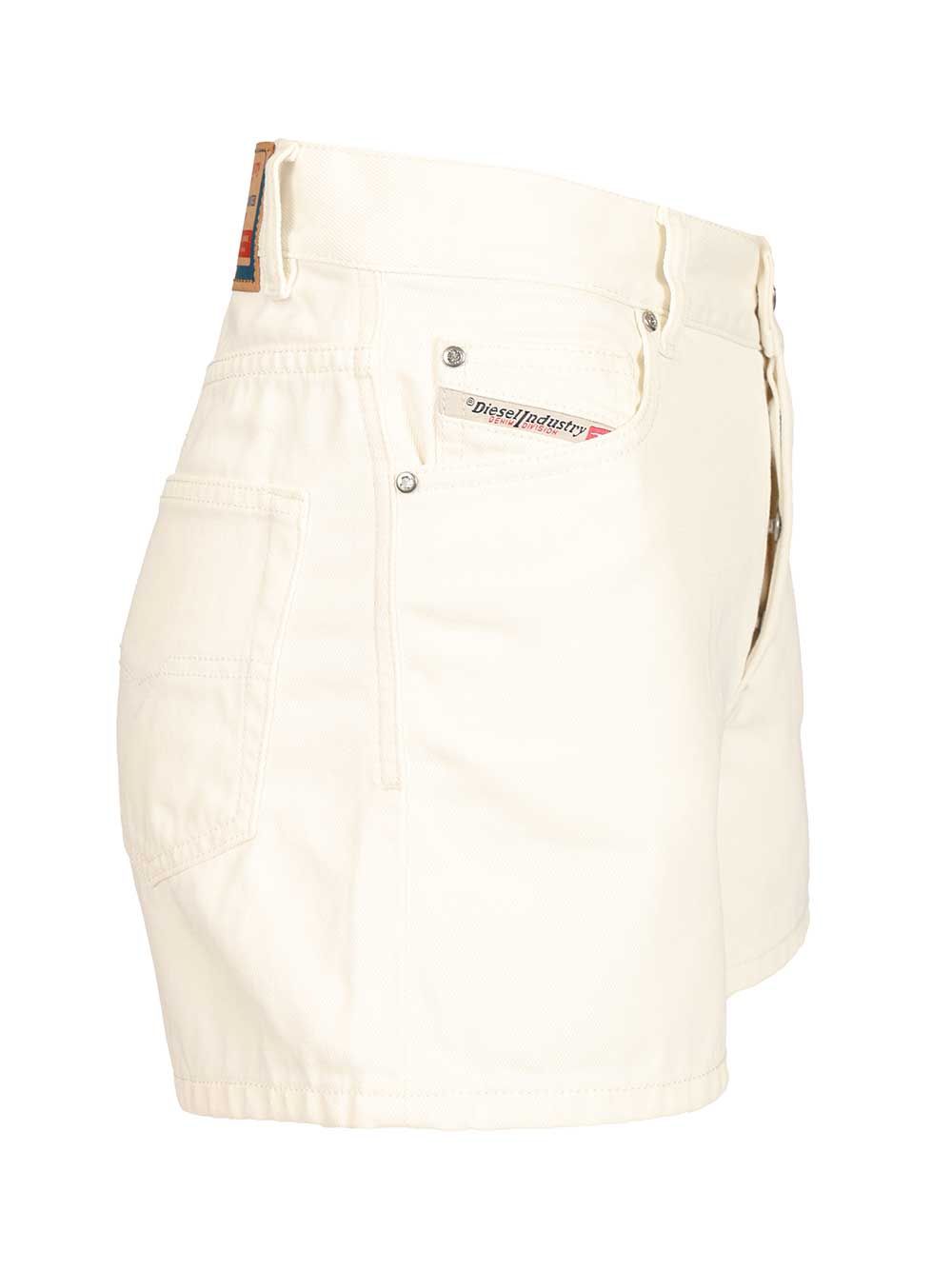 Diesel White Cotton Denim Shorts Trousers - Bianco | a1c79ce7458999cf35db3943605af599972871b4