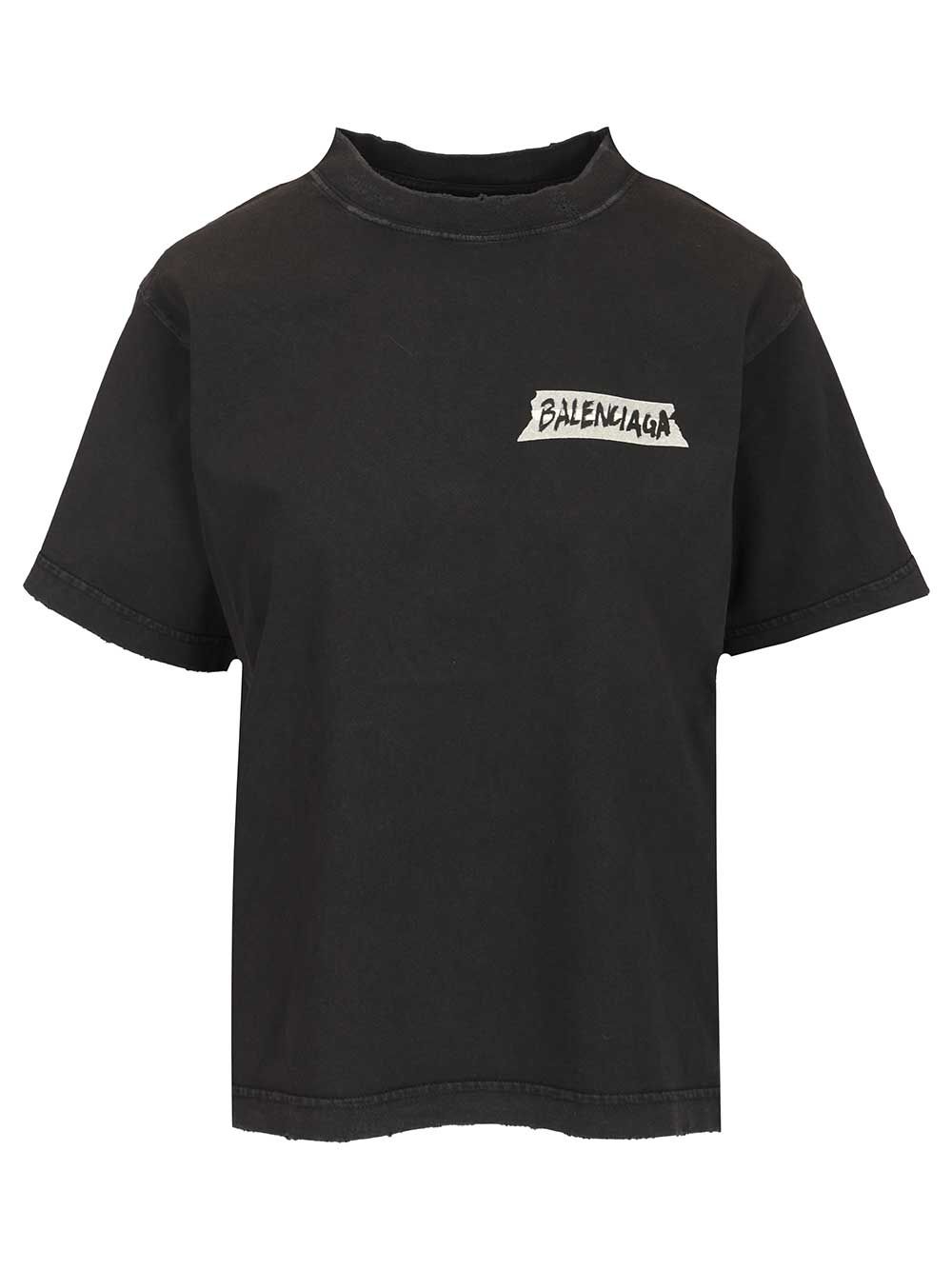 Balenciaga Masking Tape T-Shirt - Nero | 3393f24e99eac7c02f4609392f8d6251be744acd