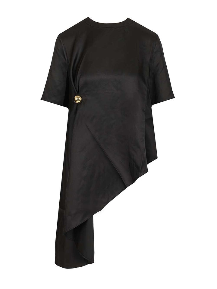 Loulou De Saison Madea 01 Draped Asymmetric Top Top - Nero | 4fcaeadc3caafd11ebdf60b90a1eb933389fa7e7