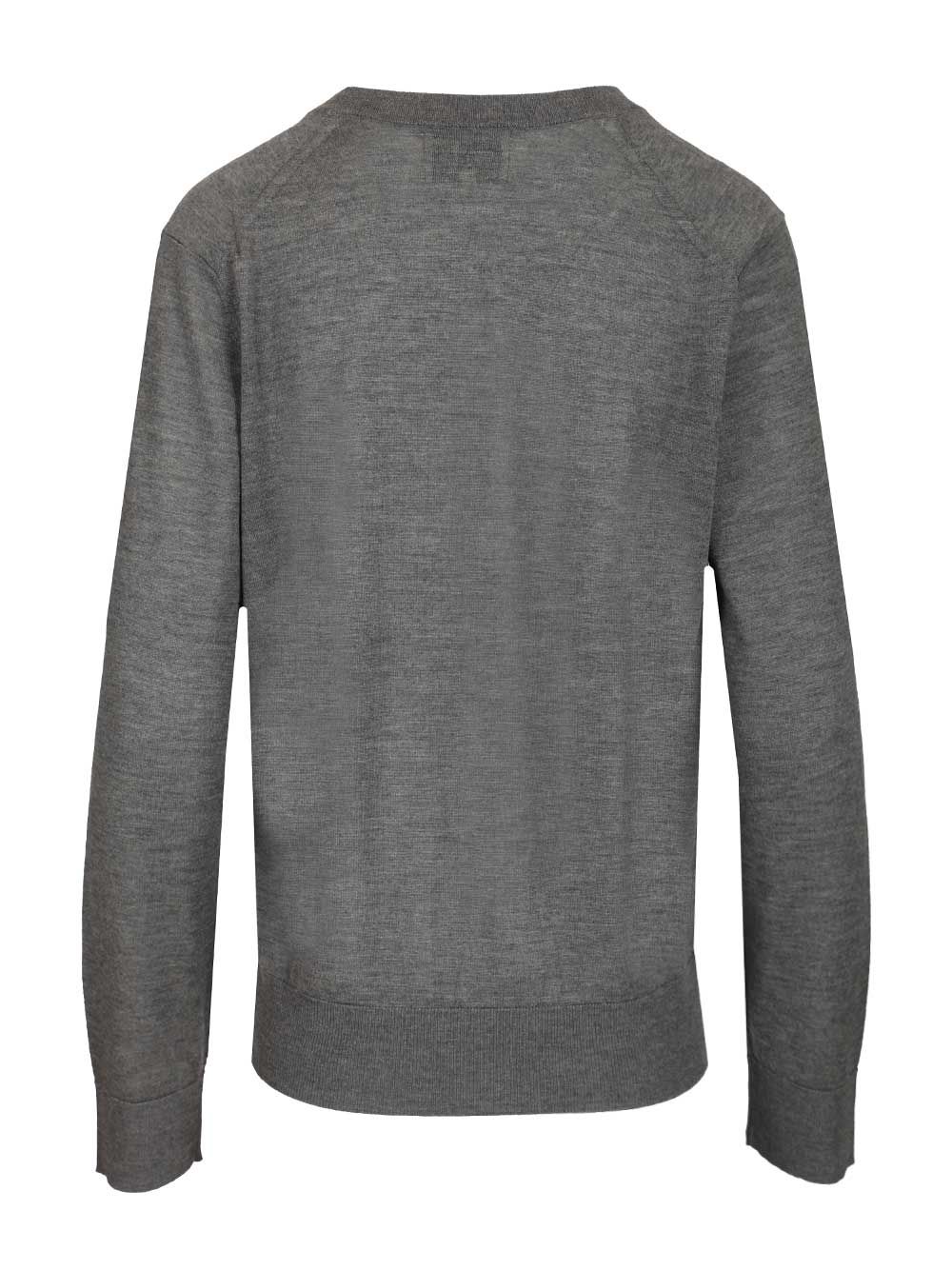 Loulou De Saison Julio Lds 01 V-Neck Sweater Knitwear - Grey | 1f946f27dff34bf9bf0ac1fb7634d5859ec22098