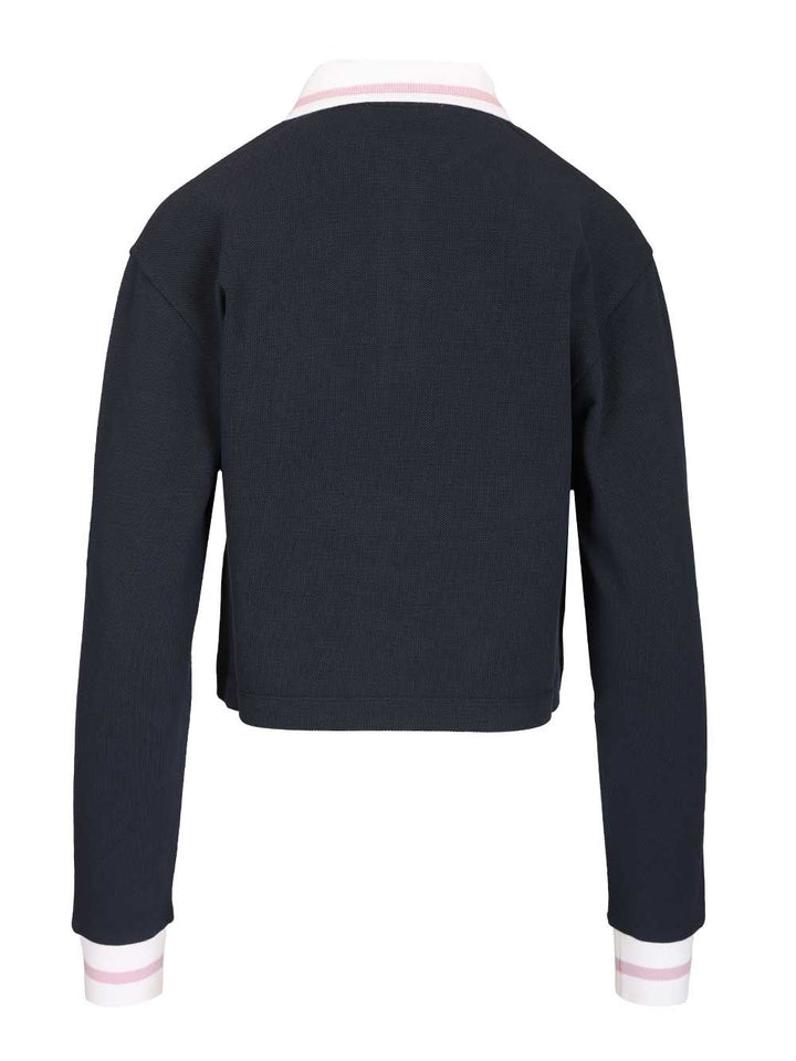 Marni Long-Sleeved Cotton Piqué Polo shirt - Blu | b81ec0c536ef57973198a338e53a3a5297646fc8