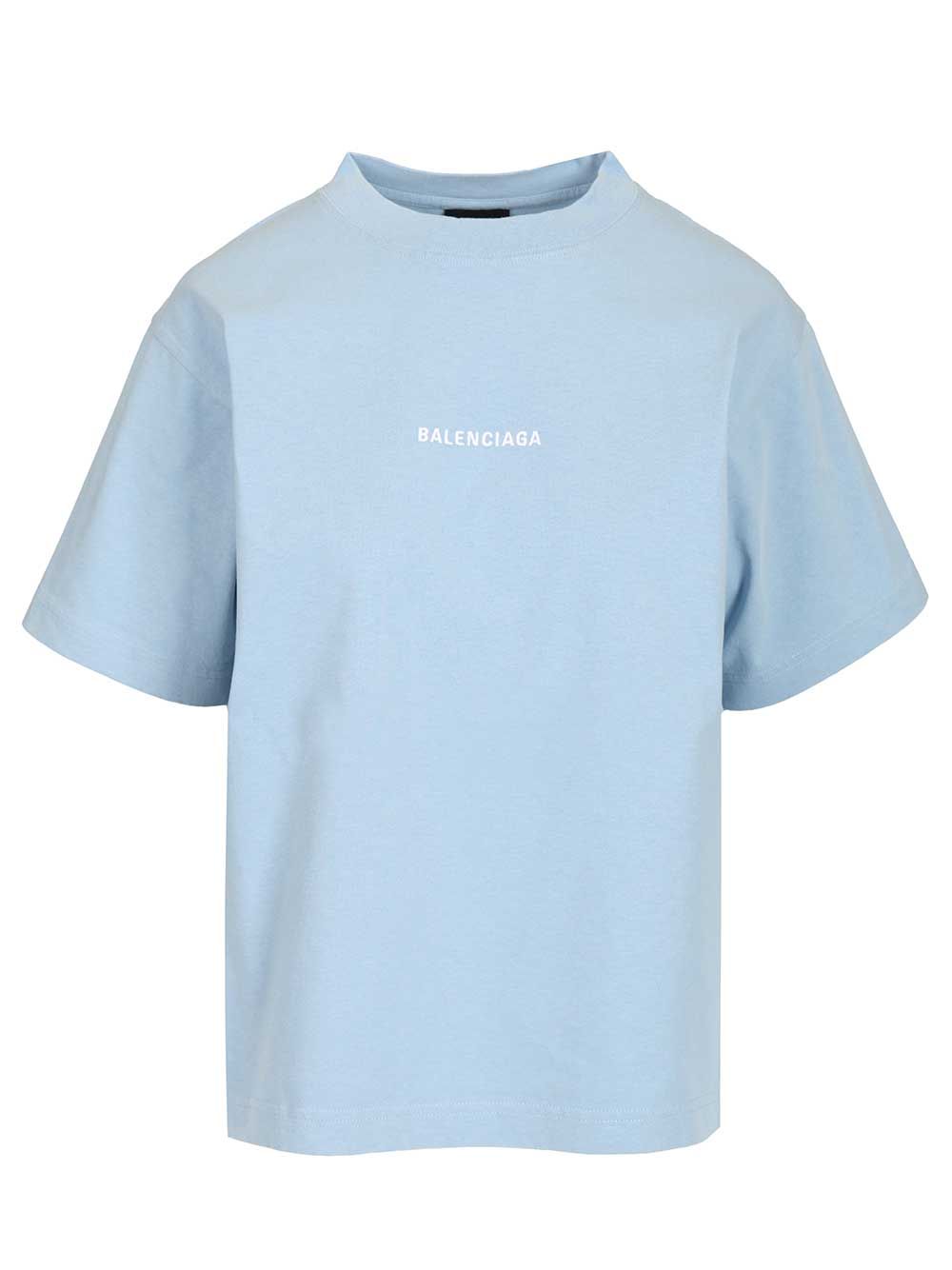 Balenciaga Balenciaga Back T-Shirt - Blu | 97bdb326954d951200046a63fdc24e2675cd017d