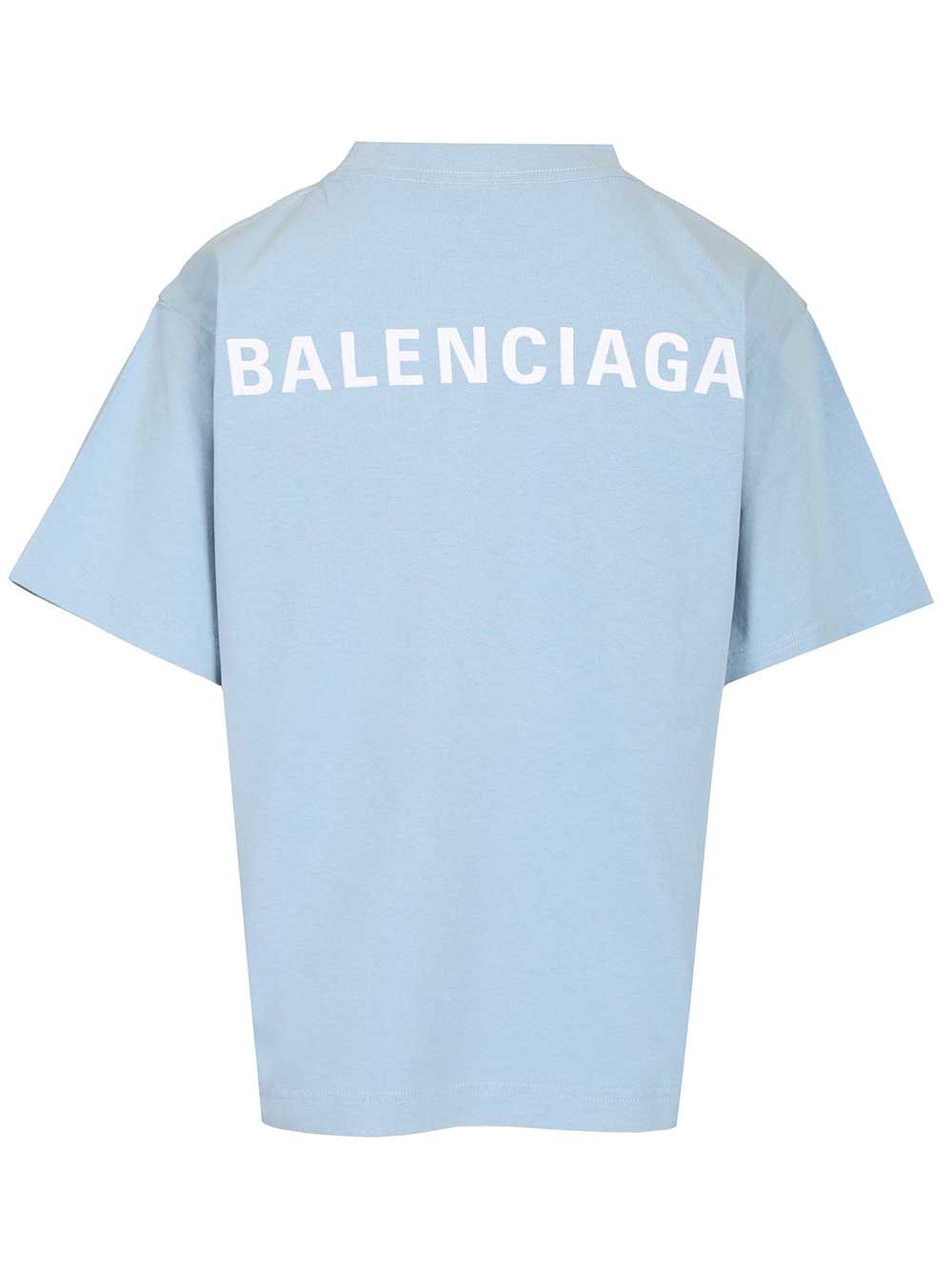 Balenciaga Balenciaga Back T-Shirt - Blu | 8d4e4cc07e5c72f3b37b1cb84af6973549185523