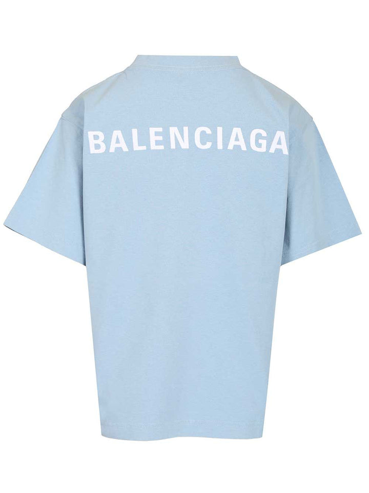 Balenciaga Balenciaga Back T-Shirt - Blu | 8d4e4cc07e5c72f3b37b1cb84af6973549185523