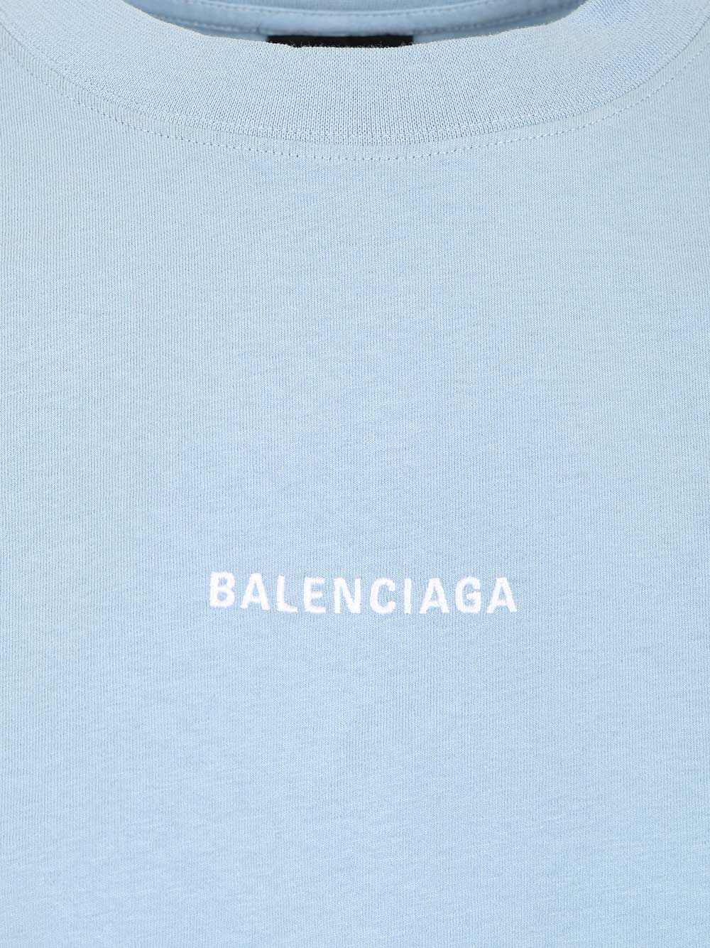 Balenciaga Balenciaga Back T-Shirt - Blu | 4bde2a89ddb32630c18e527a98259e776849ec81