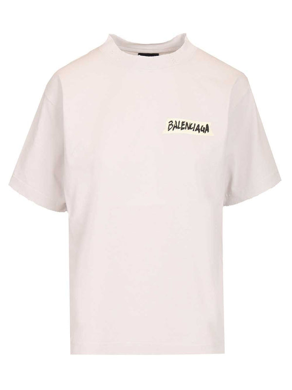 Masking Tape T-Shirt Weiß
