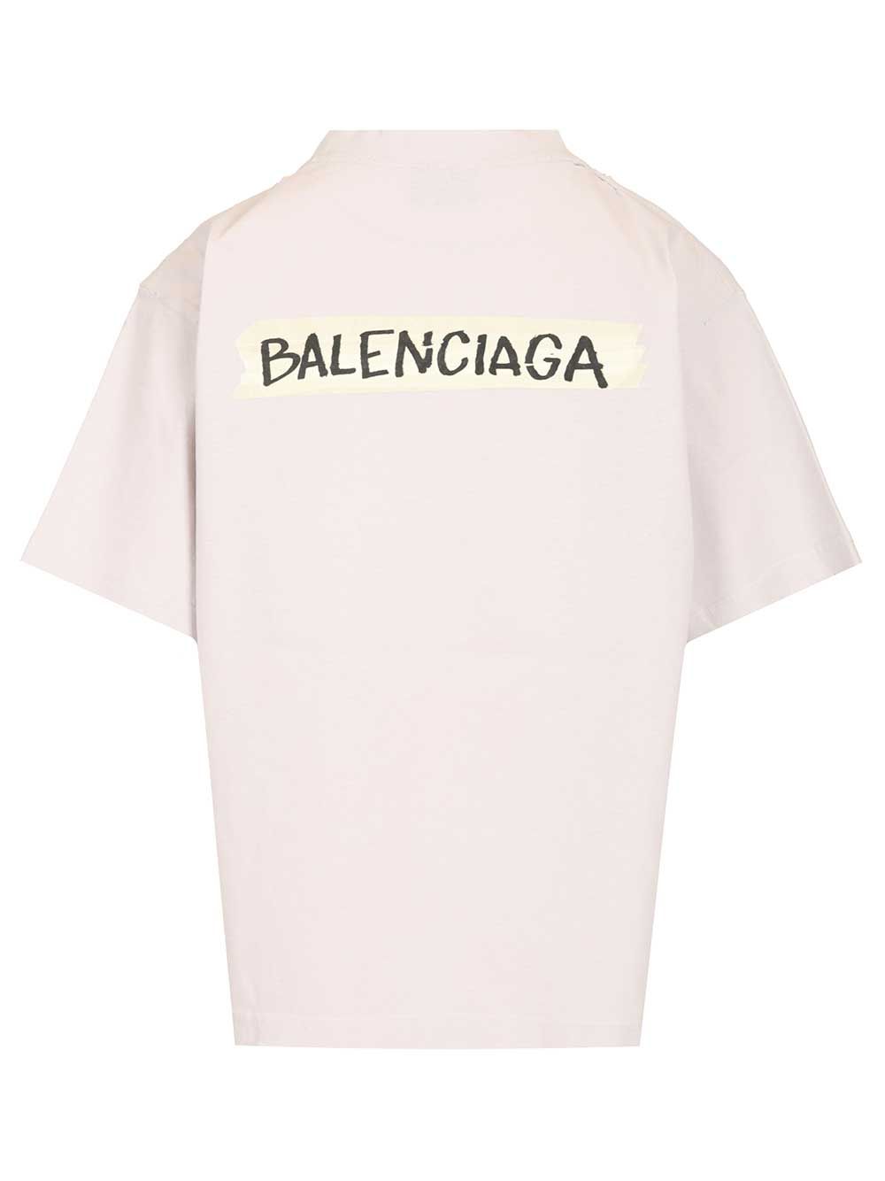 Balenciaga Masking Tape T-Shirt - Bianco | 6a9427d5b062caf31dbb22c5a2328fa2d73f5f80