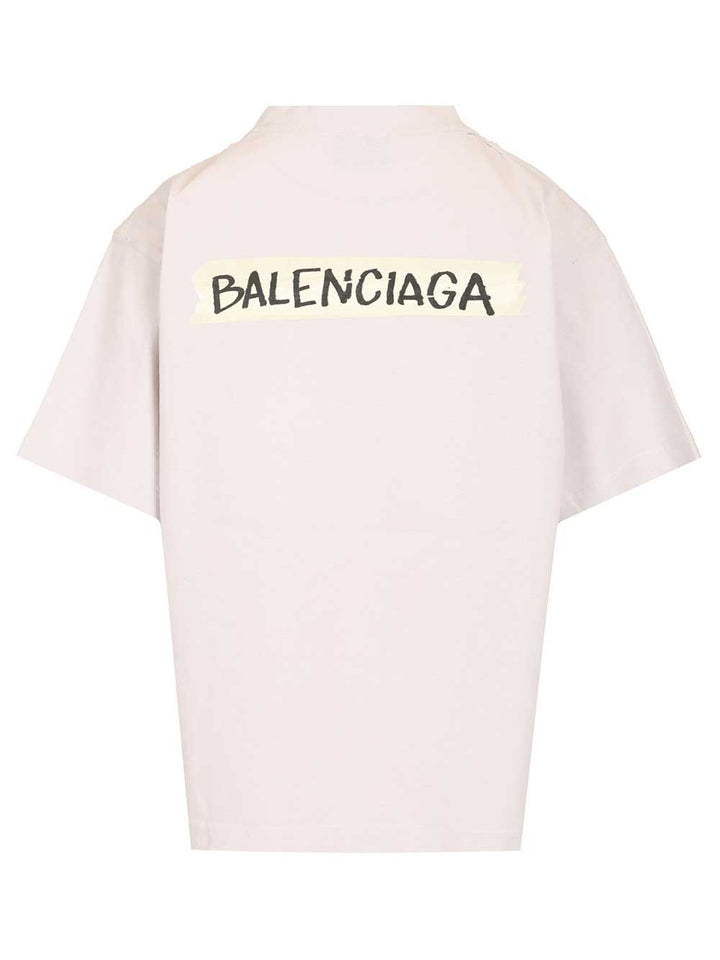 Balenciaga Masking Tape T-Shirt - Bianco | 6a9427d5b062caf31dbb22c5a2328fa2d73f5f80