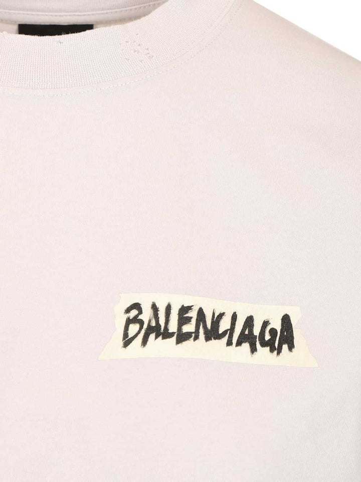 Balenciaga Masking Tape T-Shirt - Bianco | b39c2ba943ae3e30819261b83364054a2ec975d5