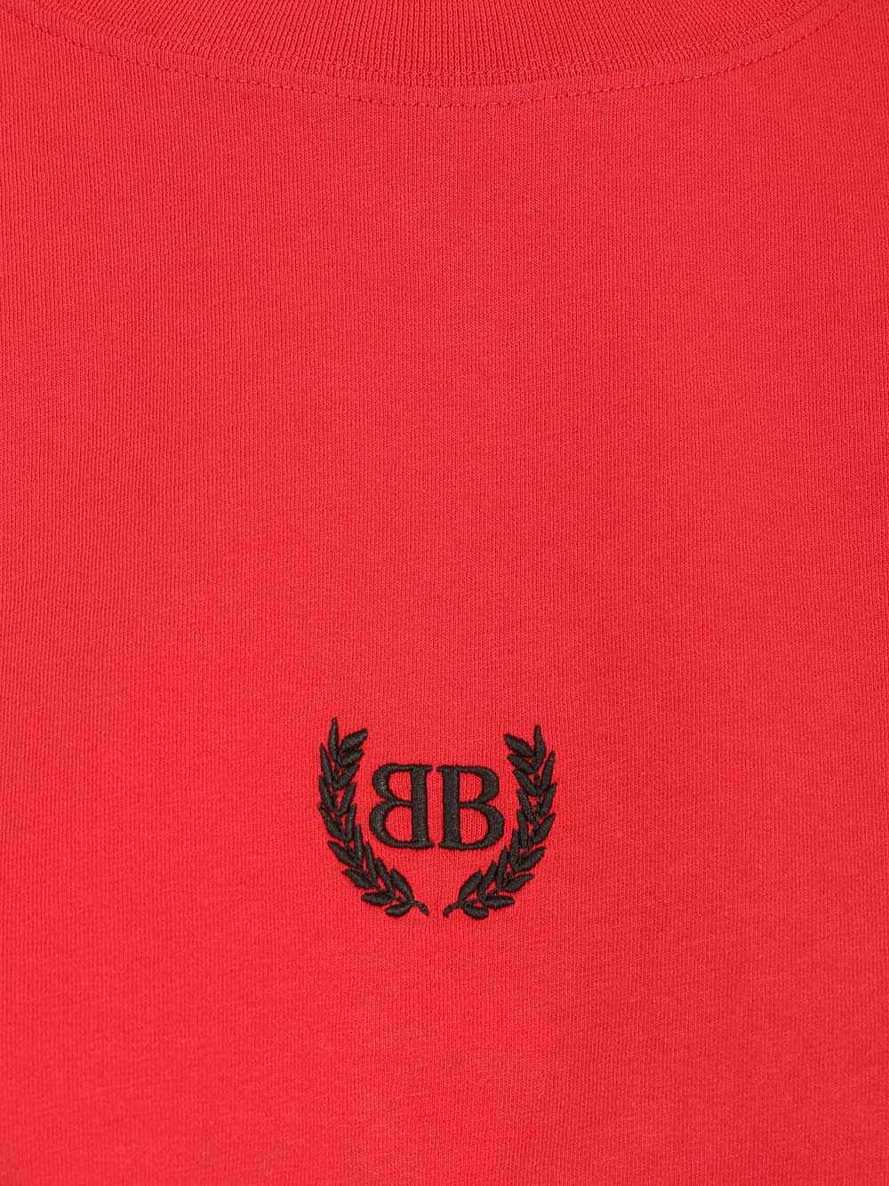 Balenciaga Laurel Classic T-Shirt - Rosso | cc7683781811493ae3c3fded453e699696be4b52