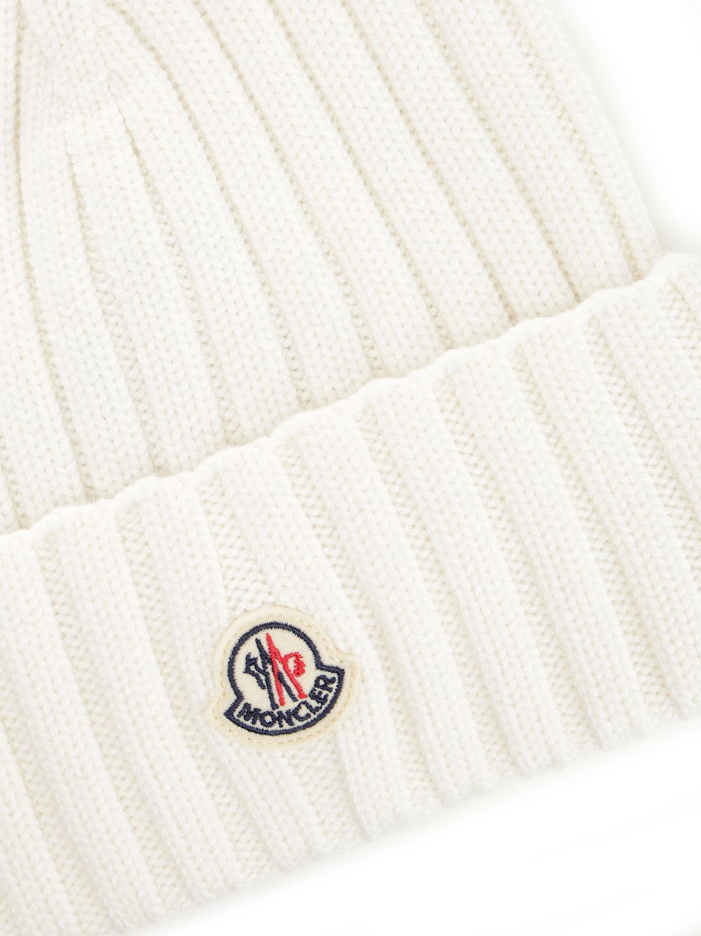 Moncler Ribbed Wool Hat Cappelli - Bianco | b47add40781486e6a3cd7a4f7f5fb8b9302c2b82