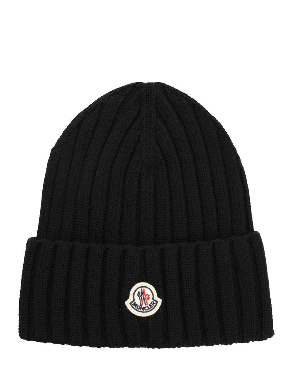 Moncler Ribbed Wool Hat Cappelli - Nero | c296cc8af2cdb895aa8f14d512f21683a529420c