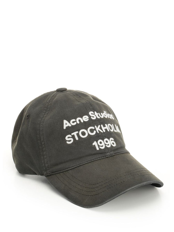 Acne Studios Baseball Cap With Embroidered Logo Cappelli - Nero | 31b49aa3fe3086dd128b63693f0197bfe915a350