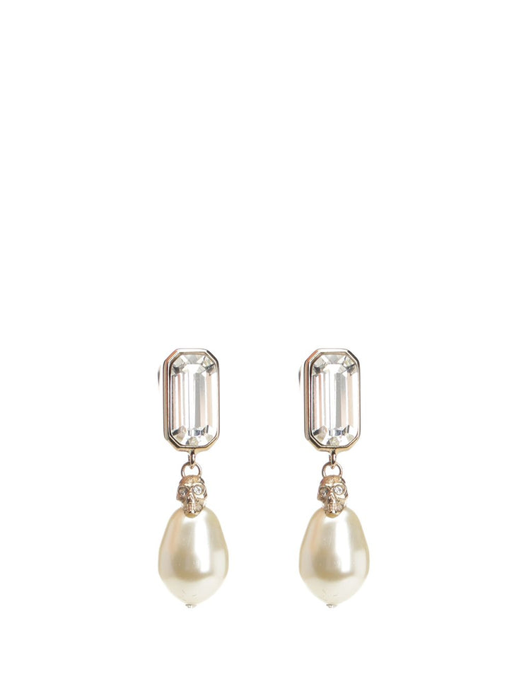 Mcqueen Skull Earrings With Pearls Gioielli - Oro | 777307870b1c333fa3334fb85fca7c2cc3198d09