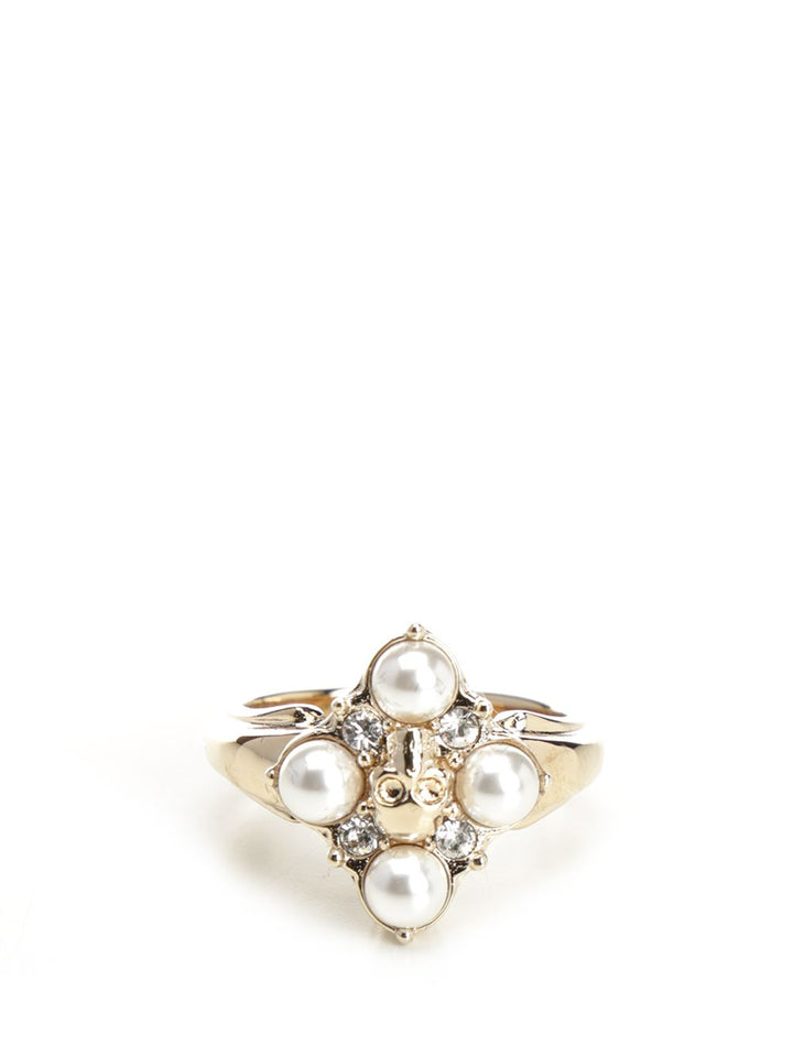 Mcqueen Skull Ring With Pearls Gioielli - Oro | de1ded5fa44aa4975d8433bf48eba48985ed9ba0