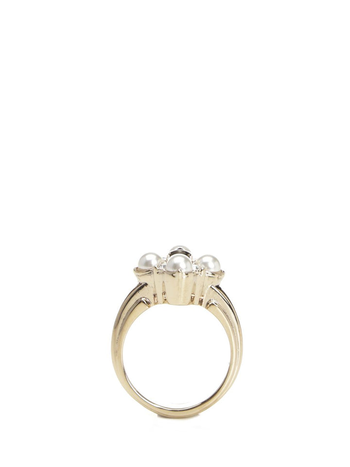 Mcqueen Skull Ring With Pearls Gioielli - Oro | 161c8dc14f148d59201f38f67b0b64e441229b21