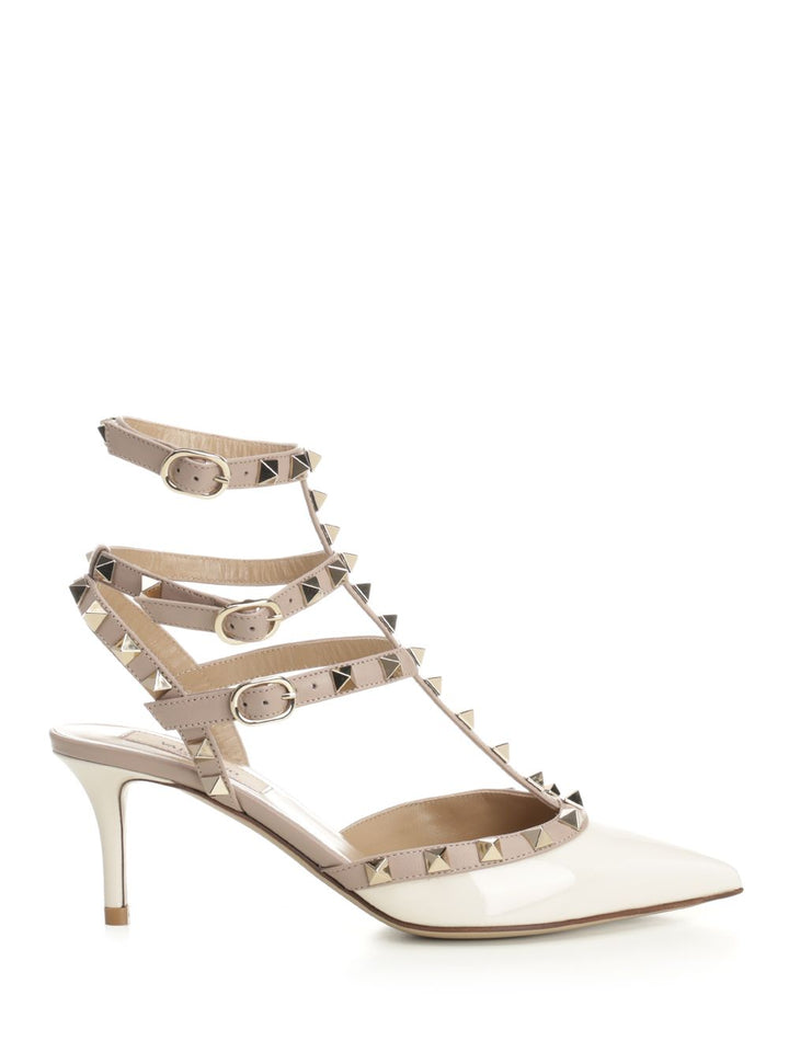 Valentino Garavani Rockstud Decollete - Bianco | 126e09e39a3ebb344818bae531528b1c3b2ce7e7