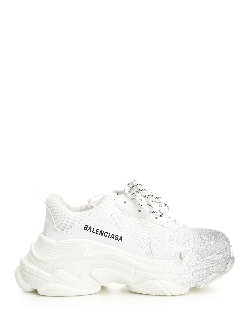 Balenciaga Triple S Glitter Spray Sneakers - Bianco | 87e45cf9380c1541f1df7d16e690bd18d5a989e2