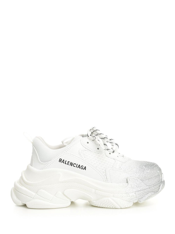 Balenciaga Triple S Glitter Spray Sneakers - Bianco | 87e45cf9380c1541f1df7d16e690bd18d5a989e2