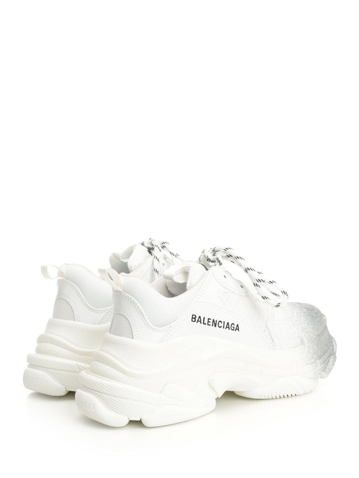 Balenciaga Triple S Glitter Spray Sneakers - Bianco | 0532c65e86c02535dccd3beff185d36a4543067c