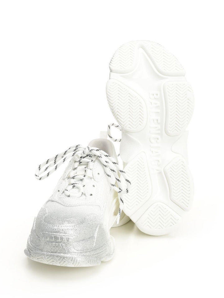 Balenciaga Triple S Glitter Spray Sneakers - Bianco | d4acea89b43b560b23190552f8febc8ff626e72d