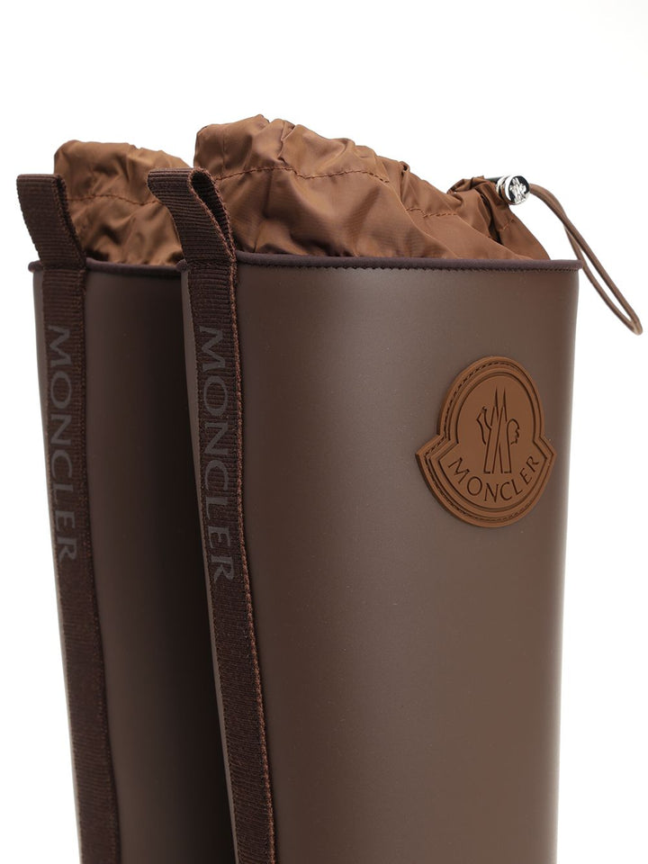 Moncler Kickstream High Rain Boots - Marrone | d3cfa4e7732750b7d2bf8696f7981d366a366322