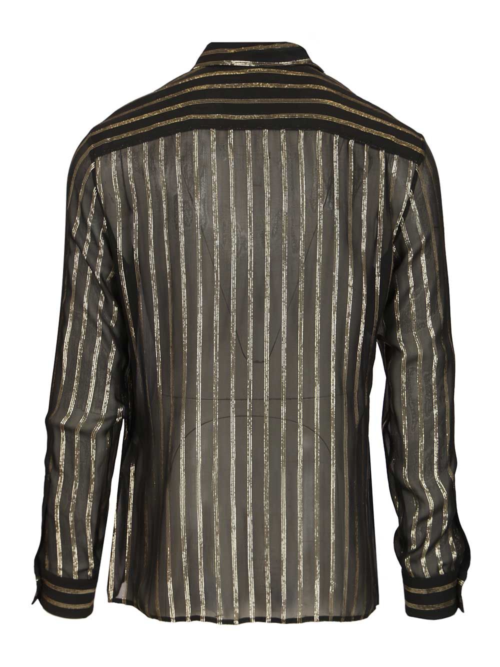 Valentino Garavani Valentino Silk And Lurex Chiffon Shirt Shirts - Nero | 92221461997a16911c3e2f694cf61c5f103988cd