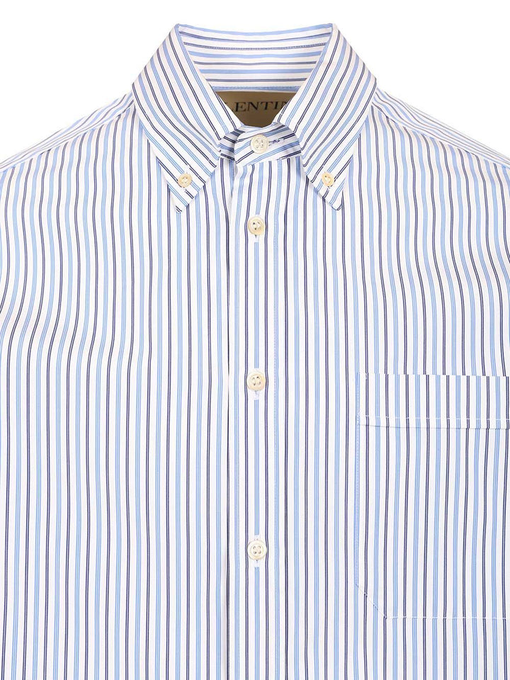 Valentino Garavani Striped Cotton Button-Down Shirt Shirts - Light blue | 4b477470f47d5a72f071d243e23d5418e94242de