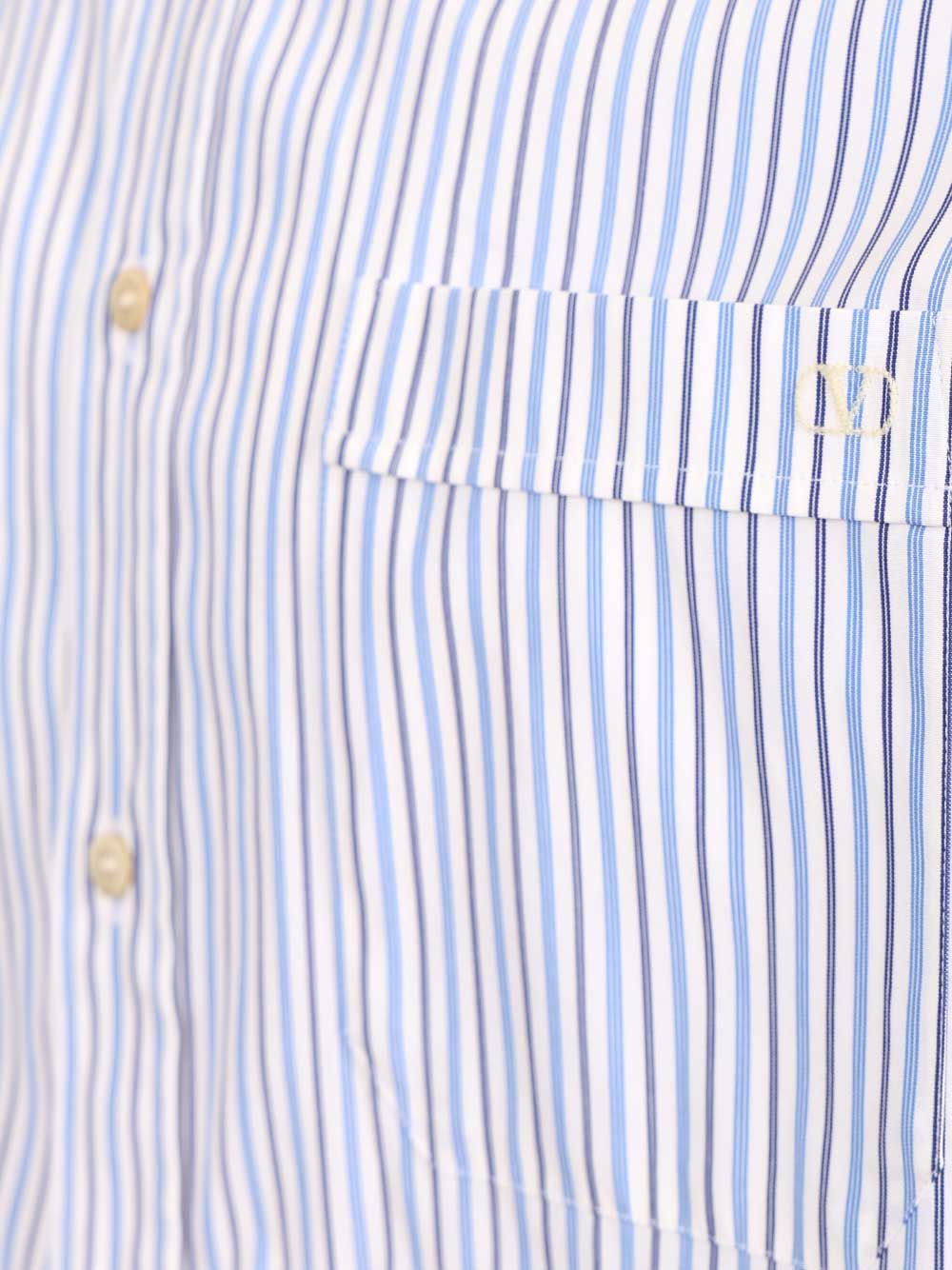 Valentino Garavani Striped Cotton Button-Down Shirt Shirts - Light blue | 334e5a0be6bb4fe51f56eab686ddcf74e14fa0ee
