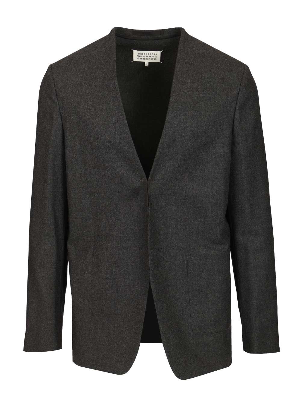Maison Margiela Minimal Wool Jacket Giacche - Grey | dcabdc966e7025fe5ff9bc25acd0f3e64b7fad6b