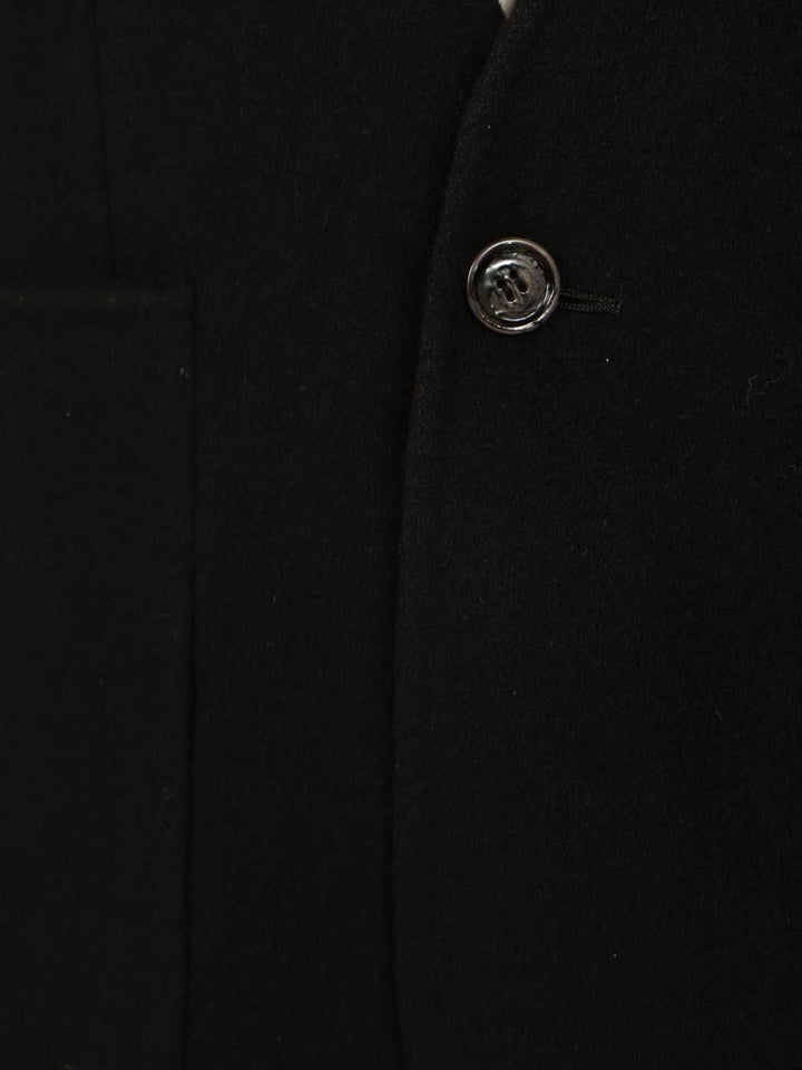 Mm6 Maison Margiela Single-Breasted Wool Jacket Giacche - Nero | 63fe2408833b8a426f708c78258377c5ef8e5533