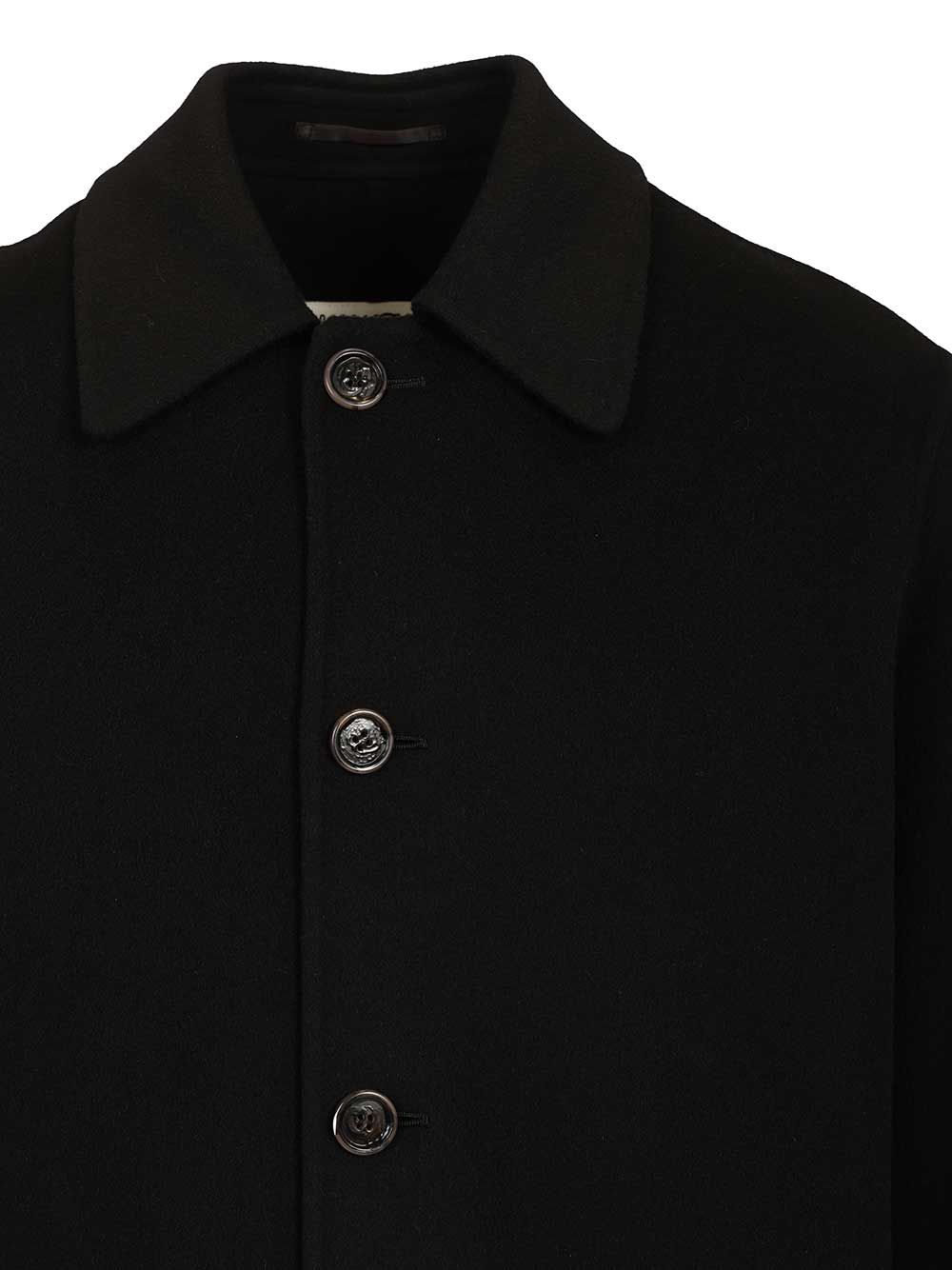 Mm6 Maison Margiela Single-Breasted Wool Coat Coats - Nero | e3c4dc2a3a12fc22dd76b4056a13bafe1f235e31