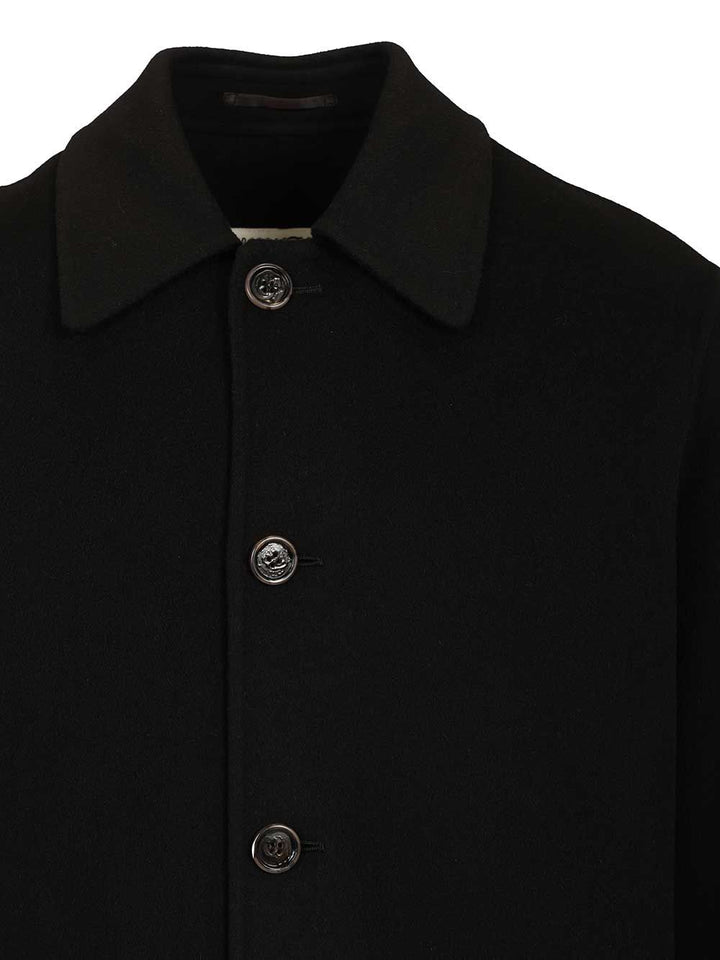 Mm6 Maison Margiela Single-Breasted Wool Coat Coats - Nero | e3c4dc2a3a12fc22dd76b4056a13bafe1f235e31