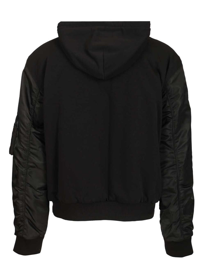 Mm6 Maison Margiela Hooded Jacket Giacche - Nero | 01d9375d654b2fba0ca2306ea928bb0b8f2b5f58